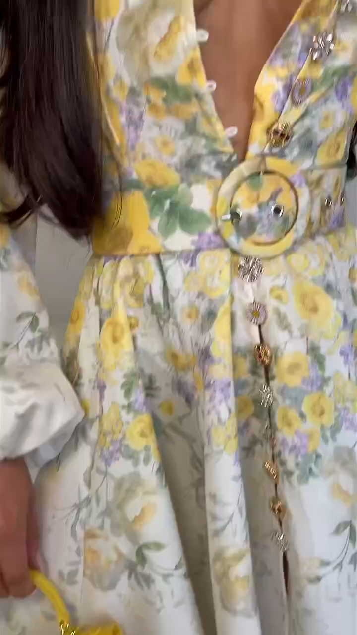 Floral-print mini dress