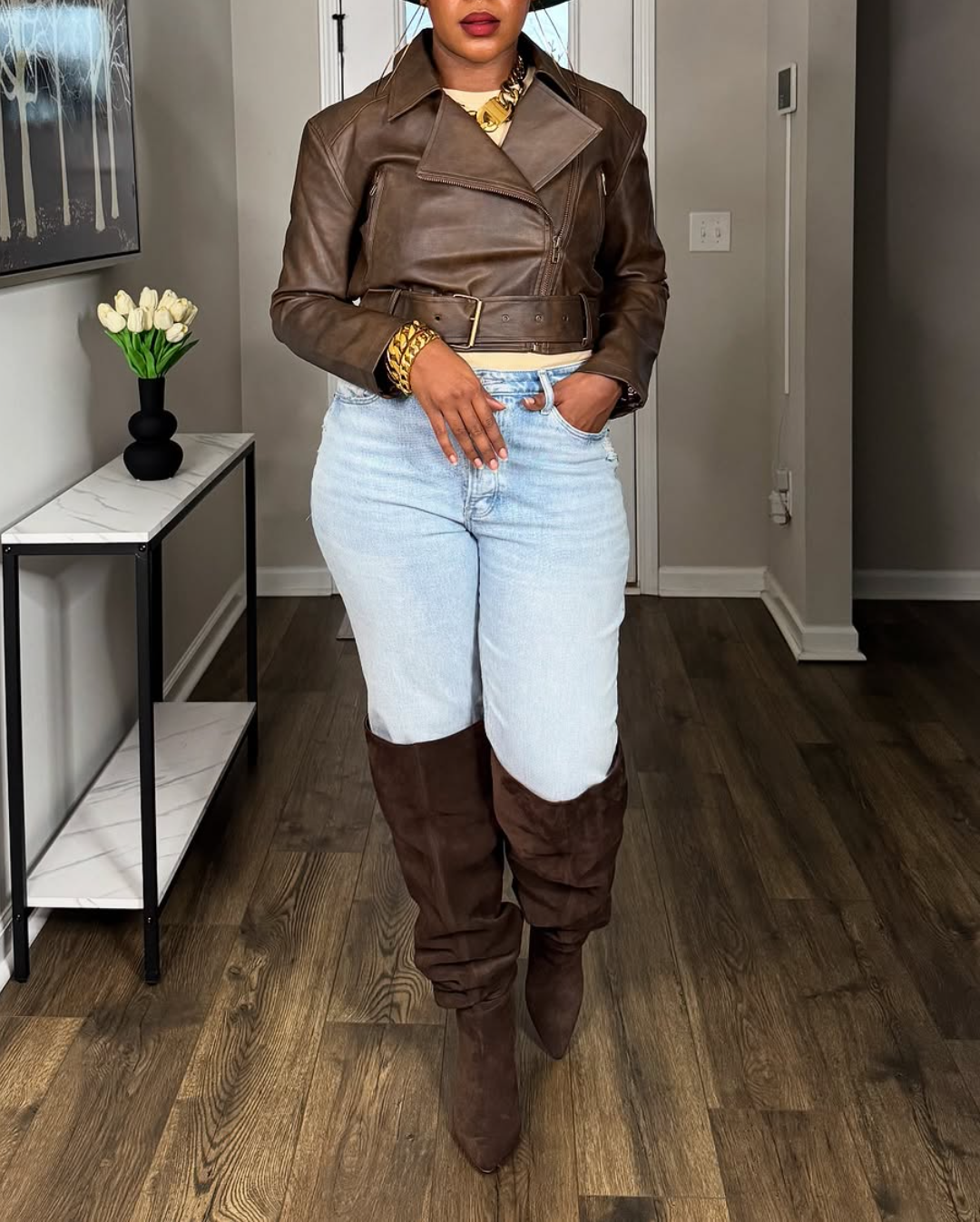 Vegan leather jacket