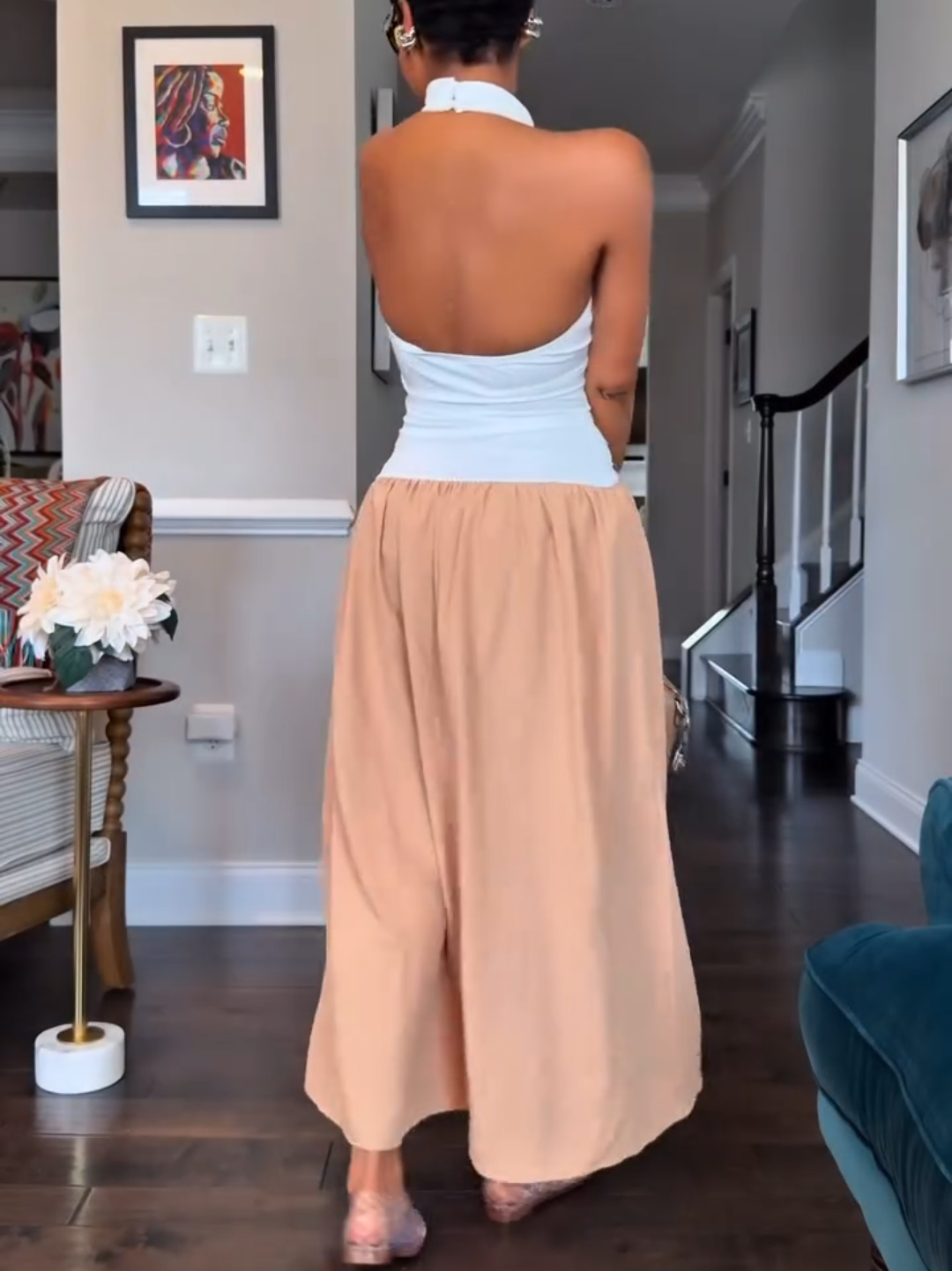 High Neck Halter Dress