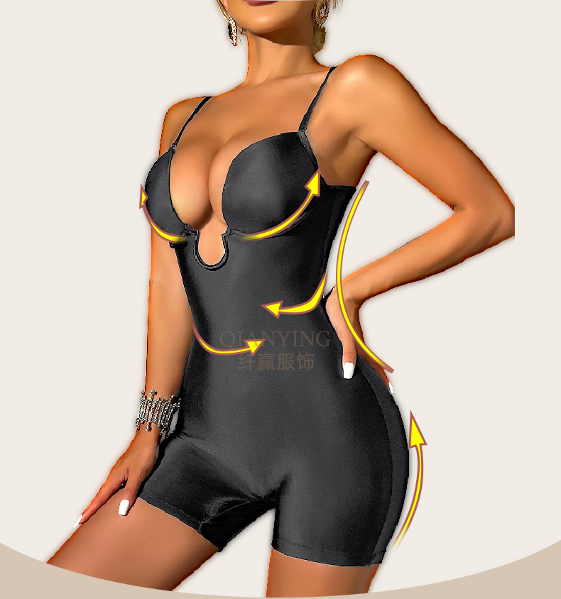 Breathable hip-lifting waist-binding body-shaping suit