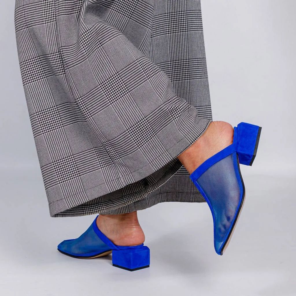 Mesh round toe slingback casual shoes