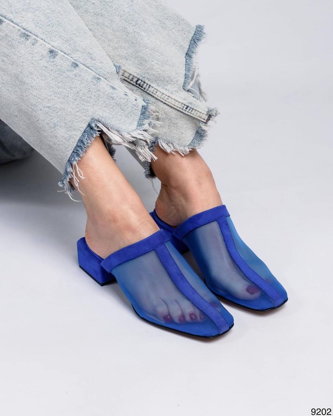 Mesh round toe slingback casual shoes