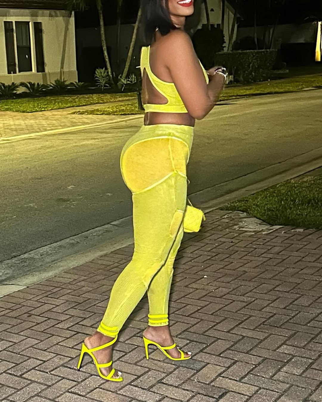 Sexy buttocks tights set