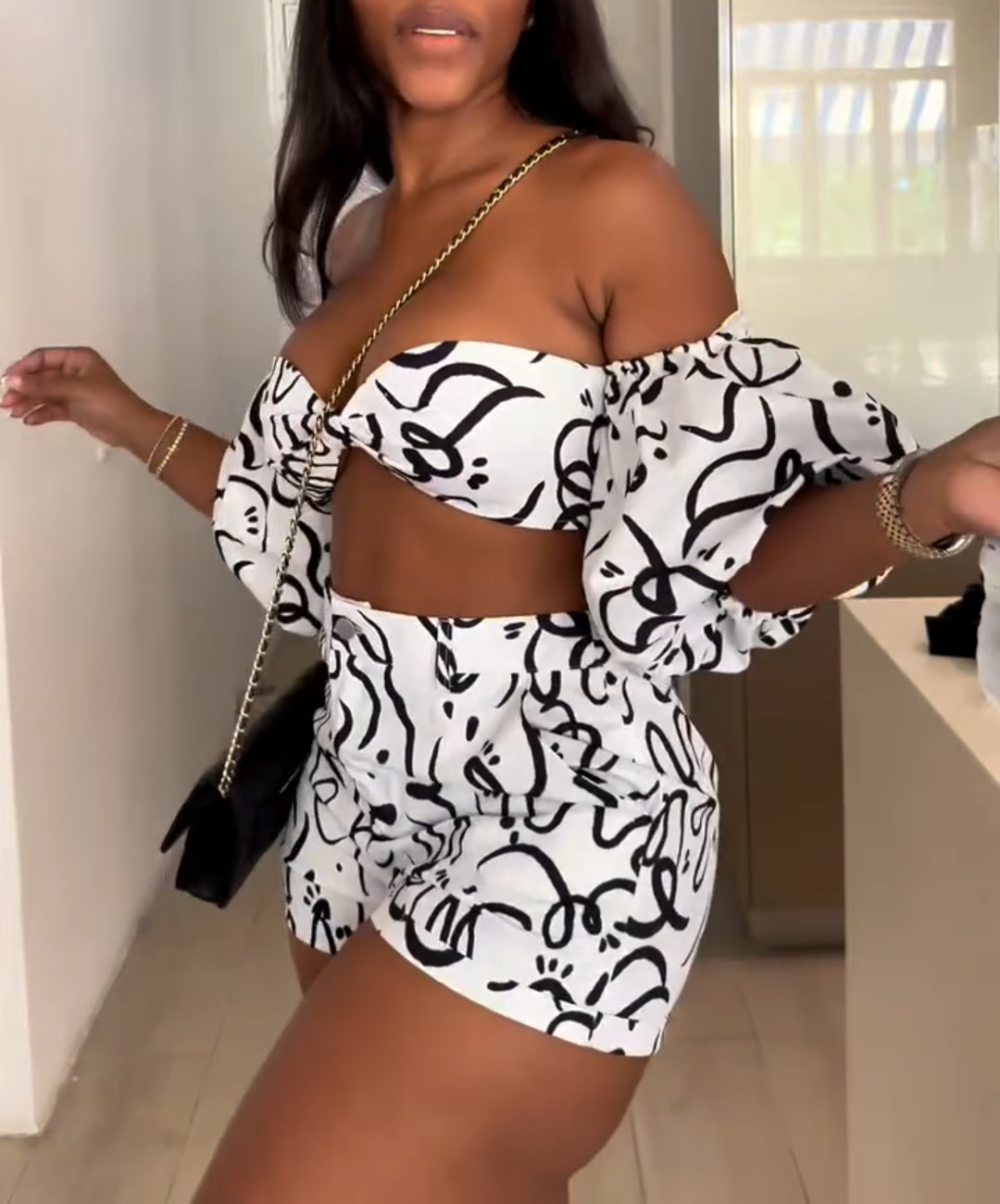 Printed suit