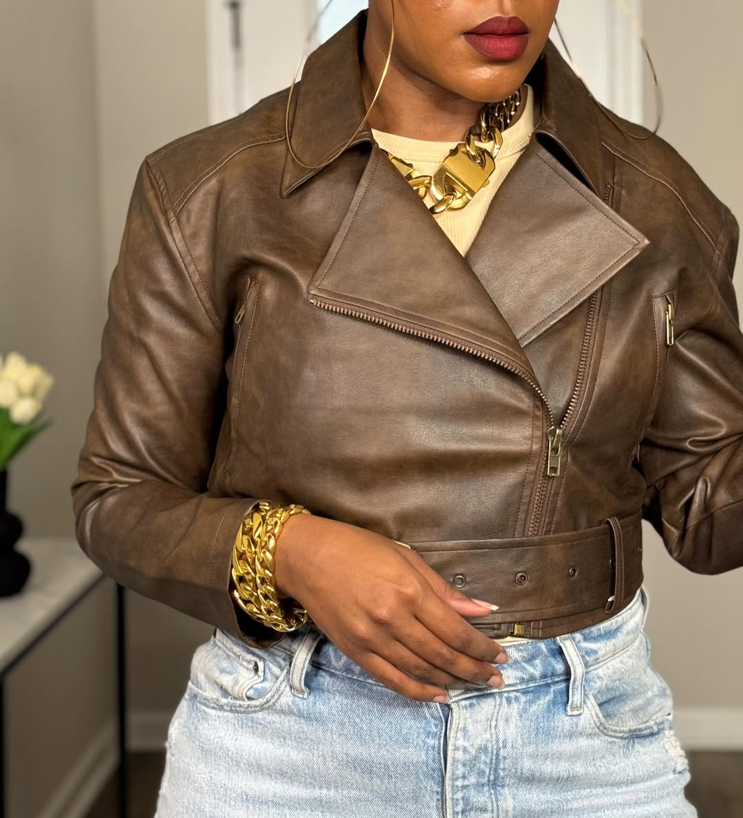 Vegan leather jacket