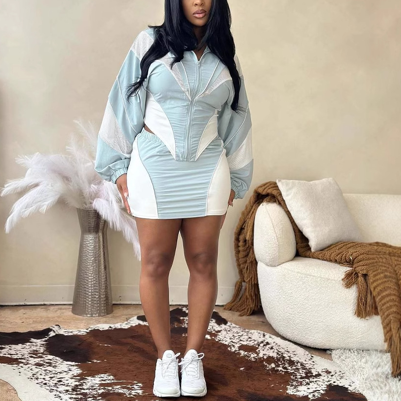 Sports style loose casual skirt suit