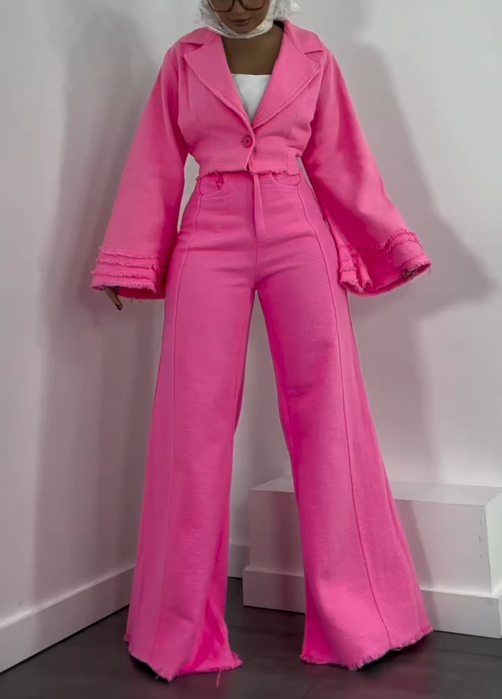 Bell sleeve lapel two piece suit