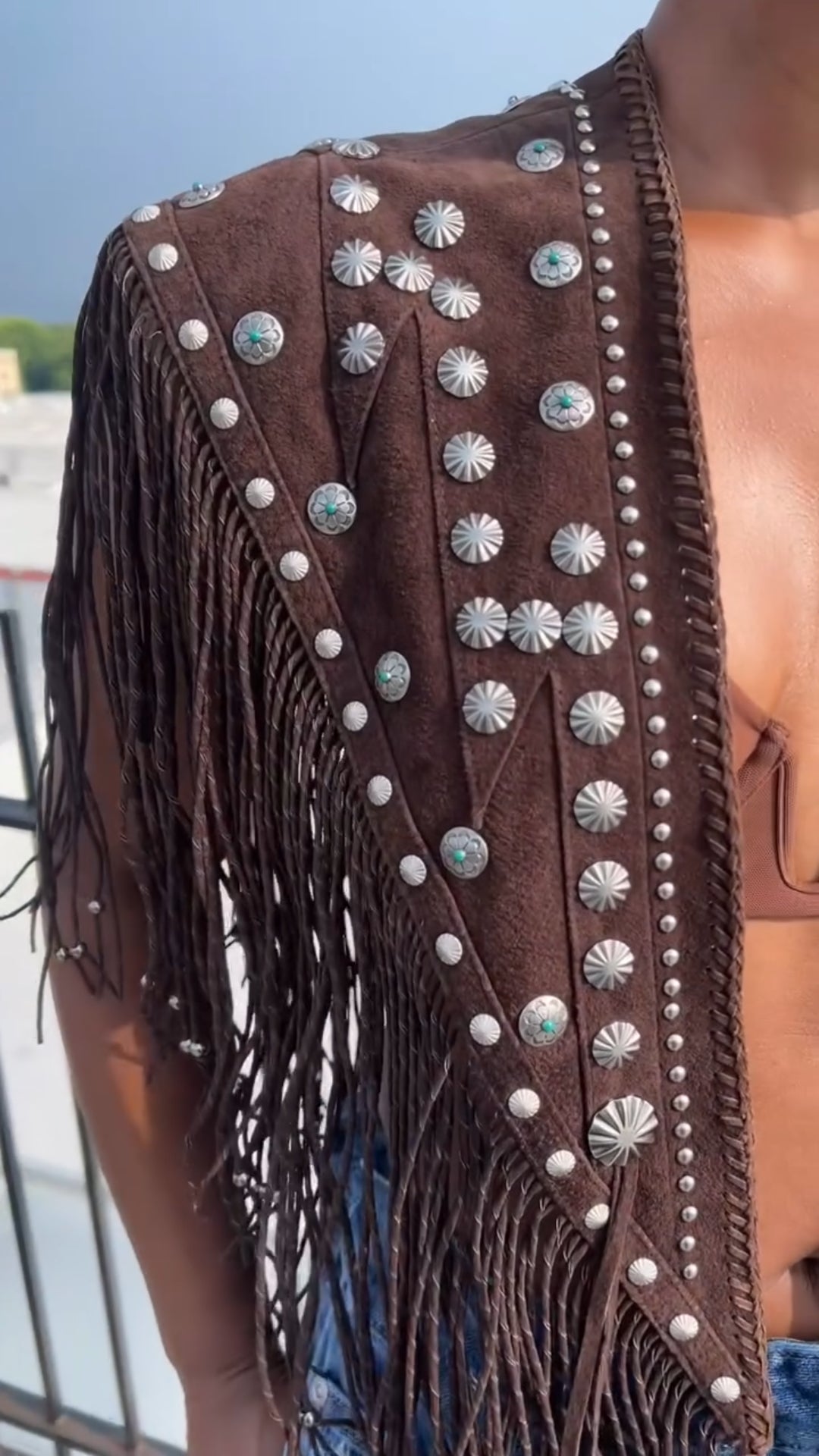 Brown Fringe Jacket