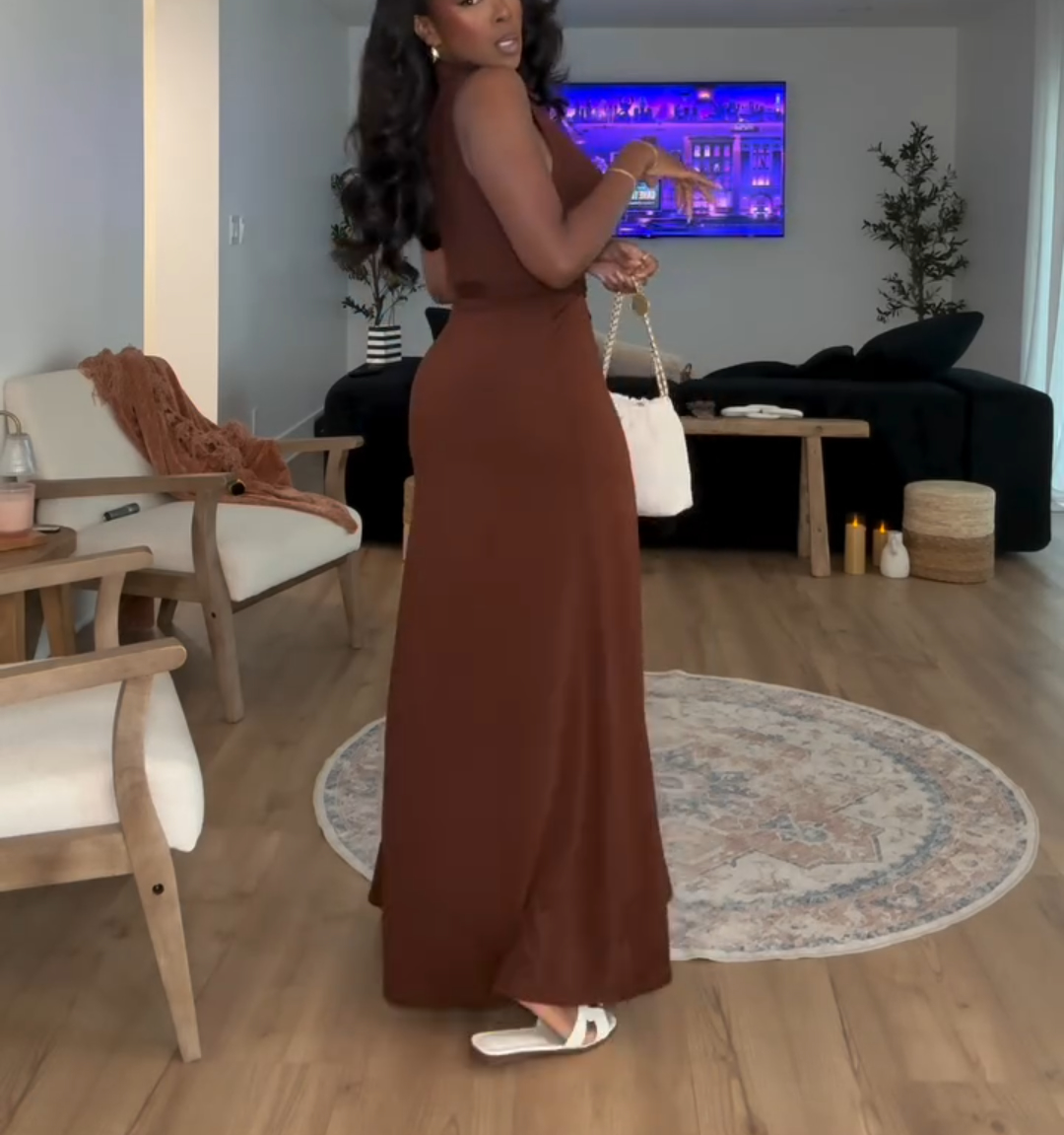 Sleeveless high waist jumpsuit
