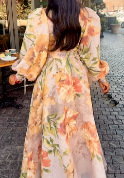 The Demure Floral Maxi Dress For Events