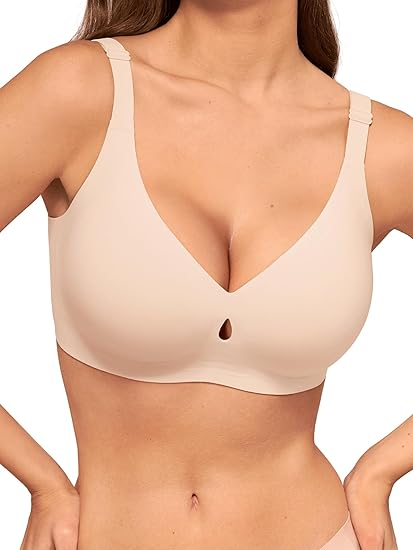 Women's full cup push up bra without steel ring