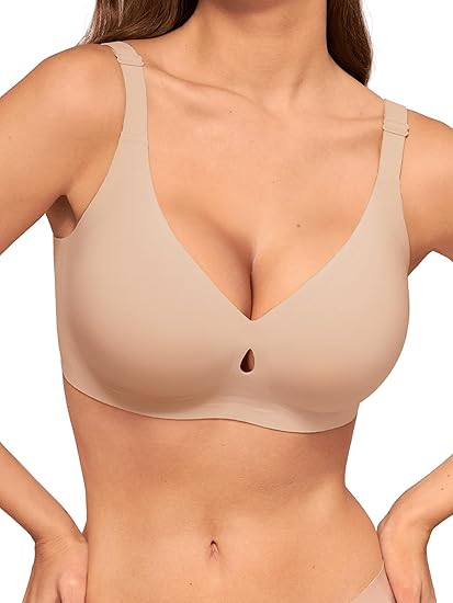 Women's full cup push up bra without steel ring