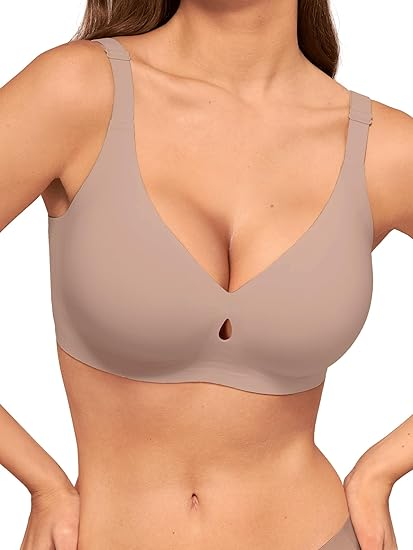 Women's full cup push up bra without steel ring