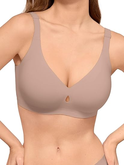 Women's full cup push up bra without steel ring