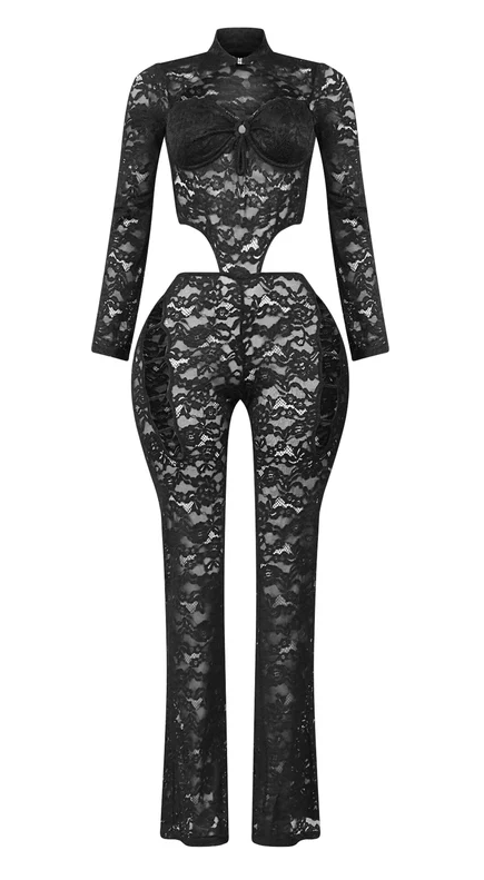 Lace Side Cut Out Jumpsuit