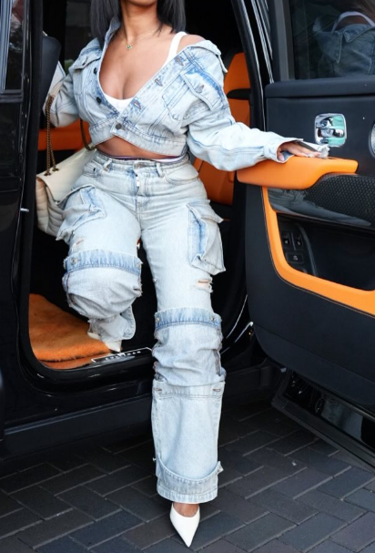 Fab Cargo Washed Jeans
