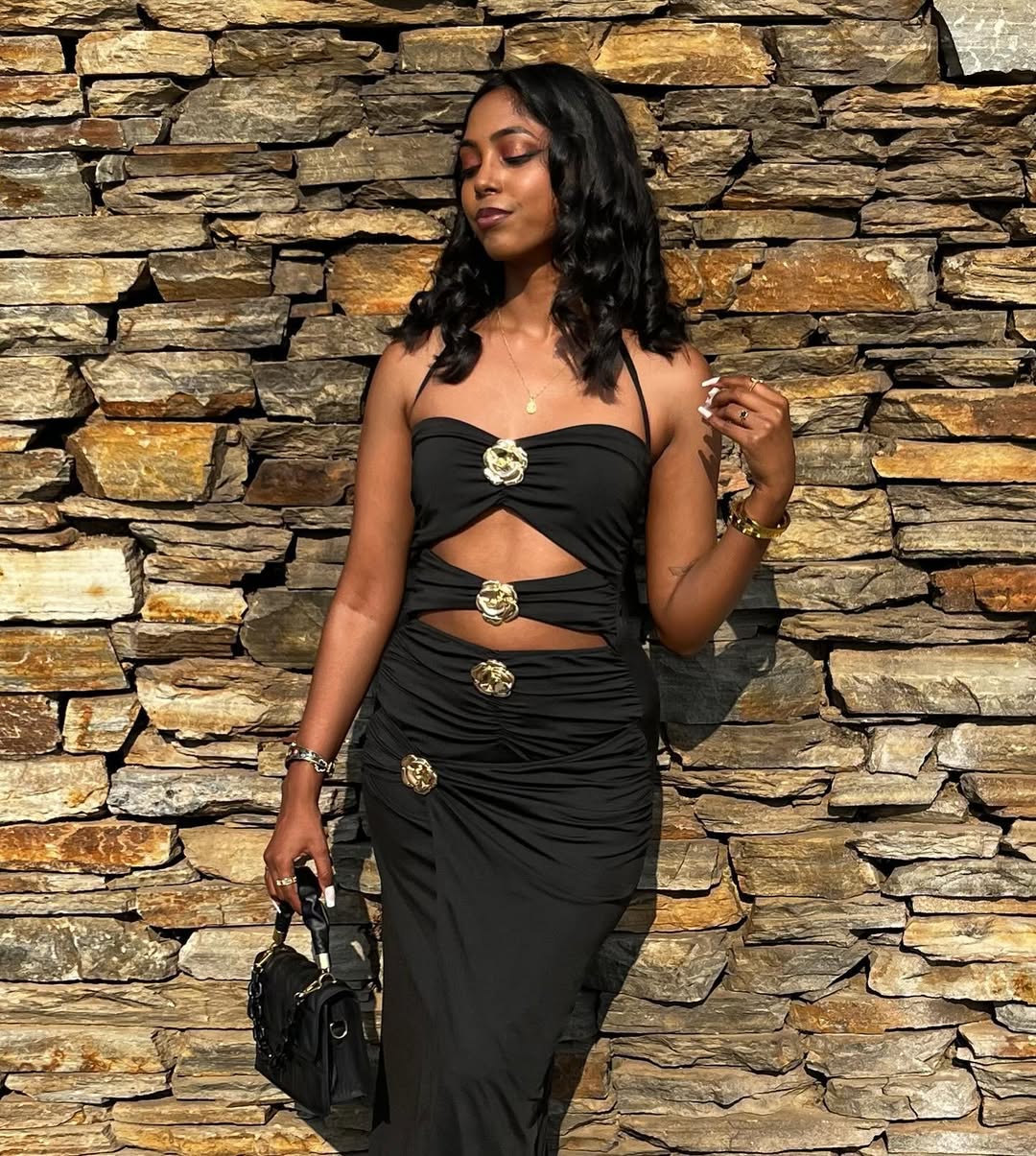 Cutout maxi dress