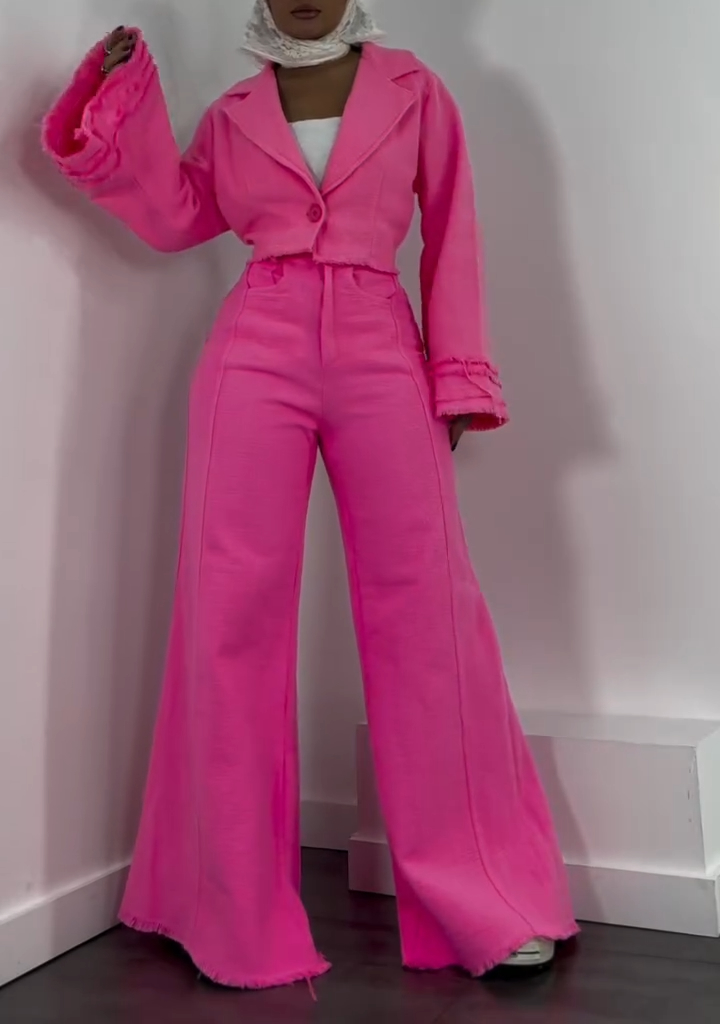 Bell sleeve lapel two piece suit