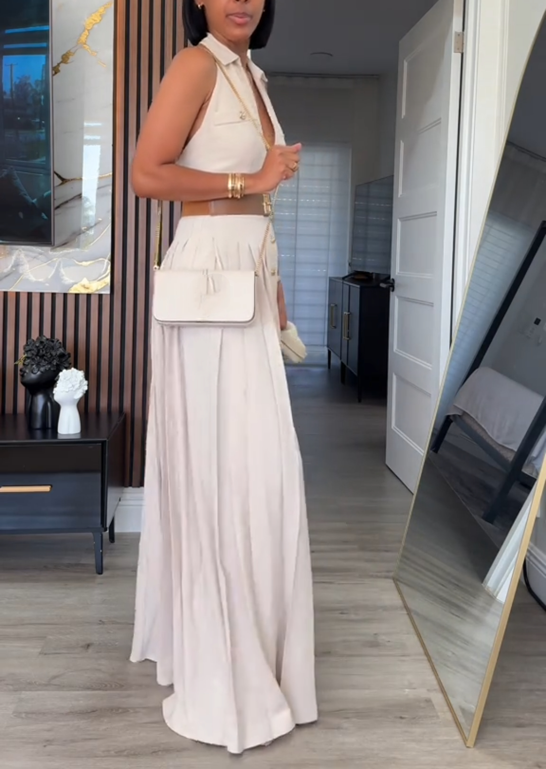 Halter Neck Fit and Flare Dress