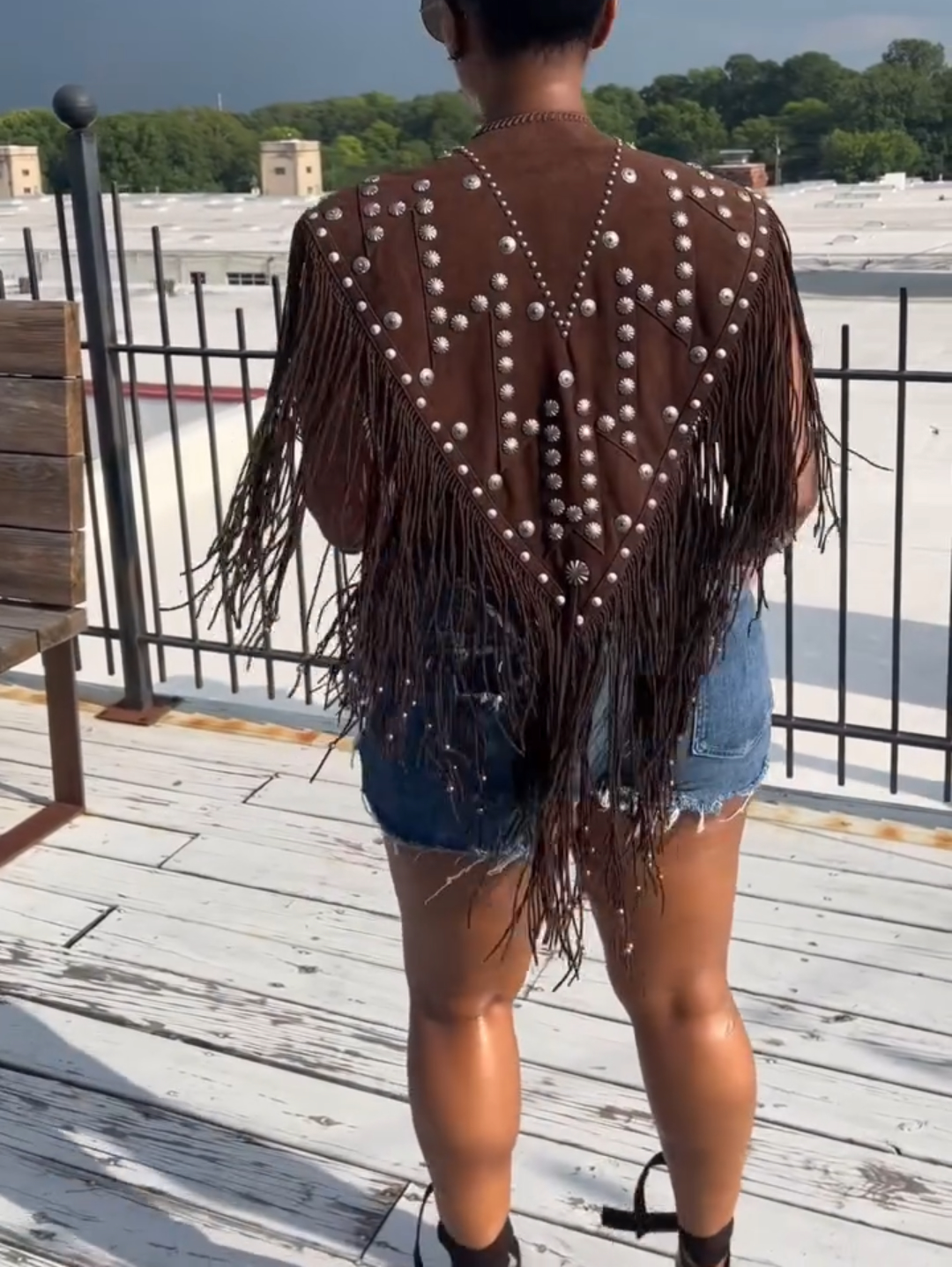 Brown Fringe Jacket