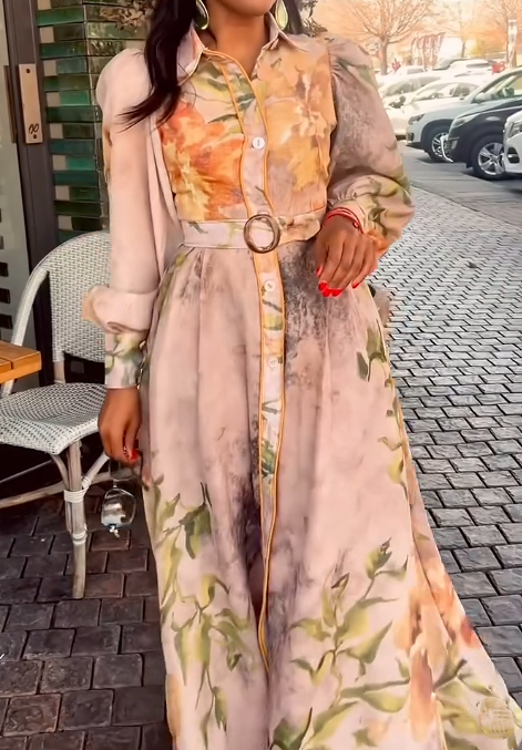 The Demure Floral Maxi Dress For Events