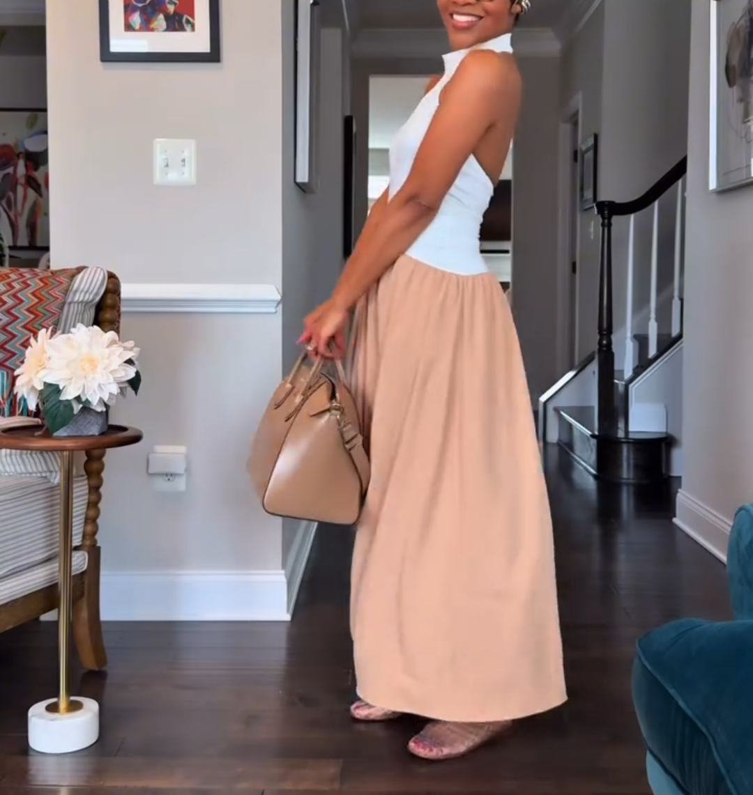 High Neck Halter Dress