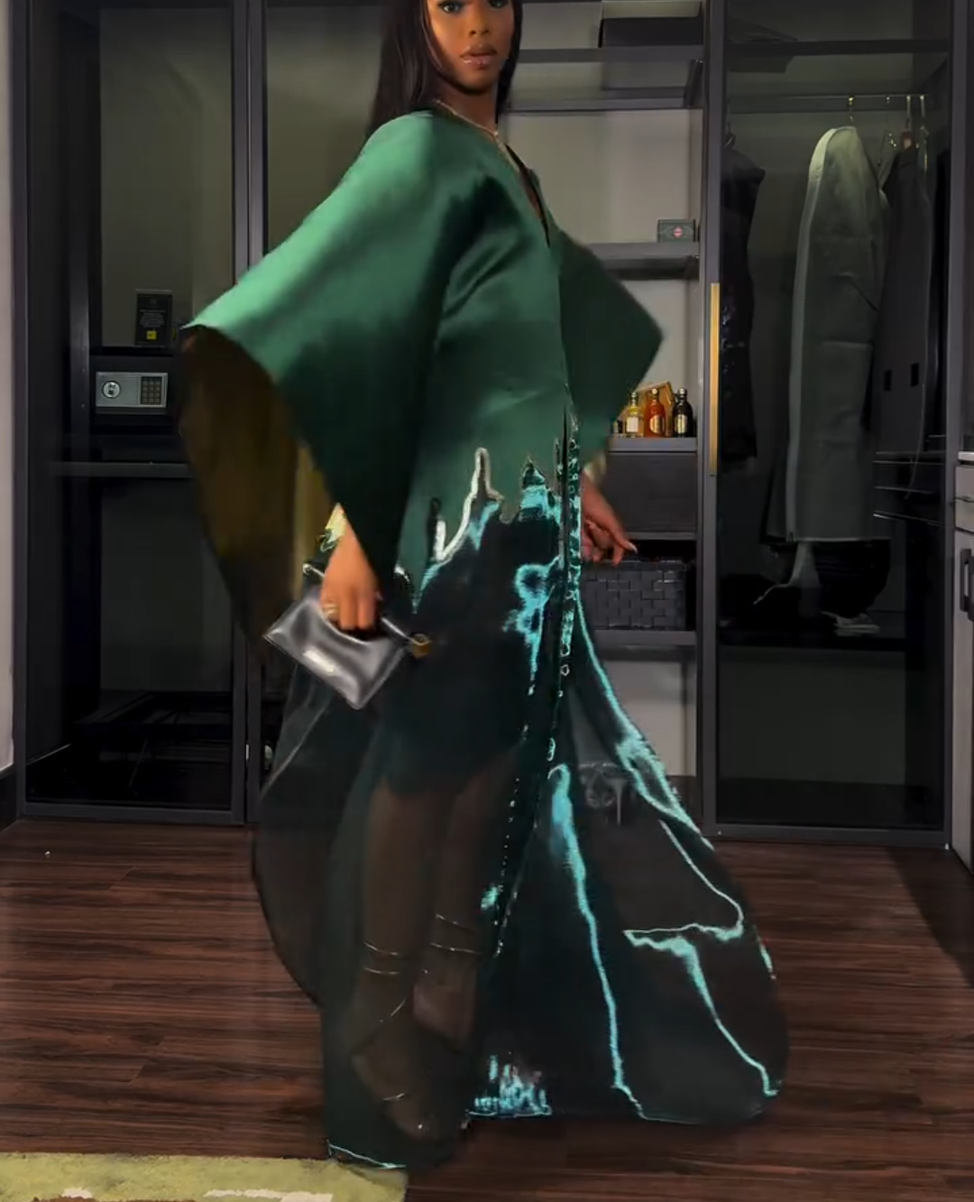 High-end satin dress