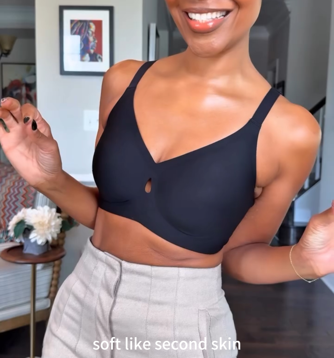 Women's full cup push up bra without steel ring