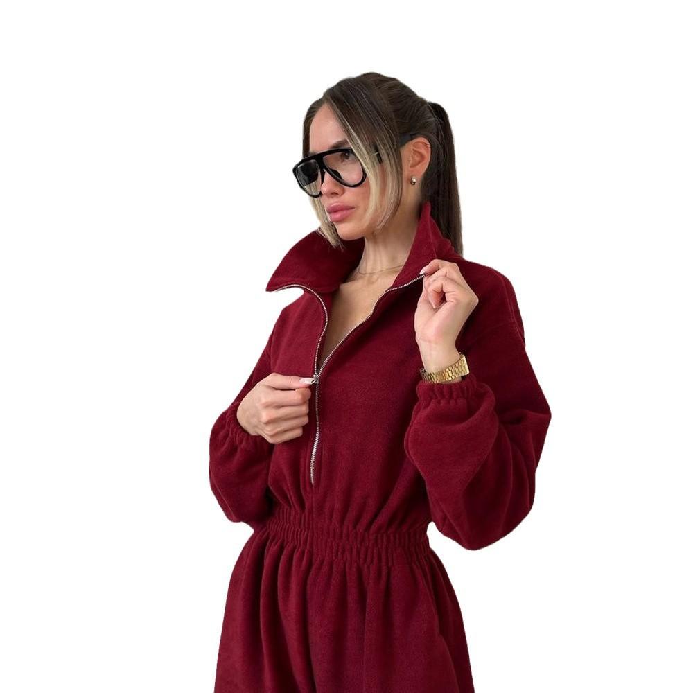 Casual elastic waist jumpsuit