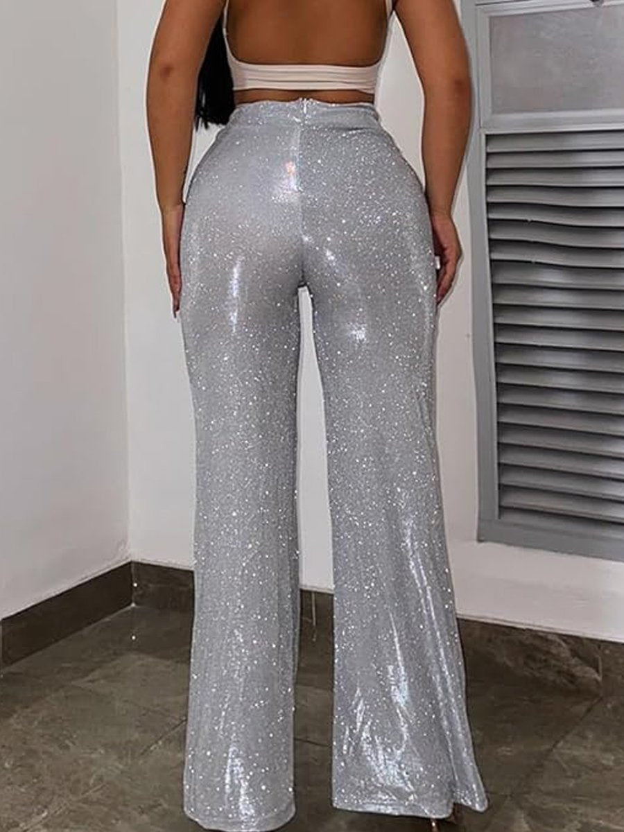 Shining Wide-Leg Pants