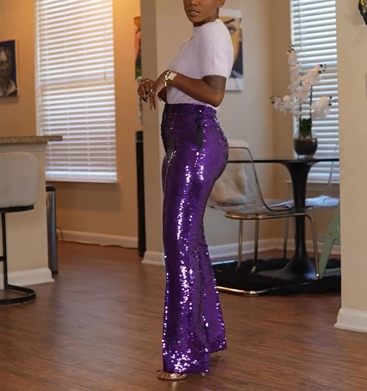 Sexy sequined pants