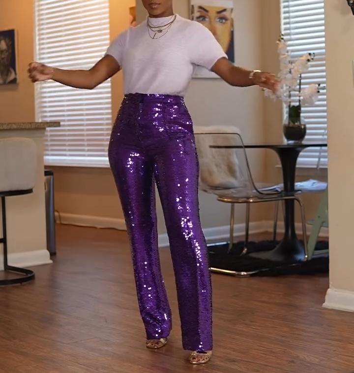 Sexy sequined pants