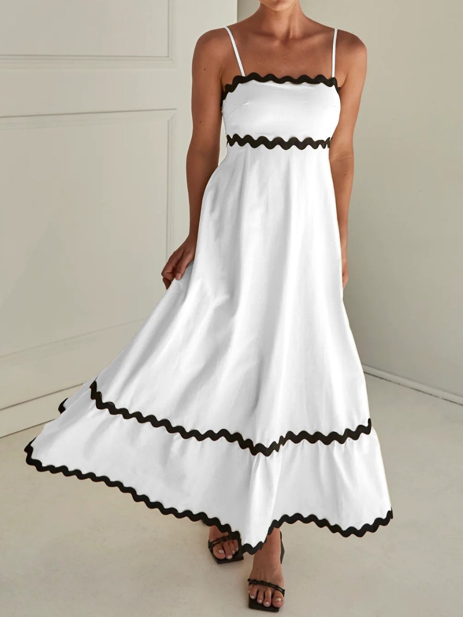 Lace-Stitching Elegant Sling Dress