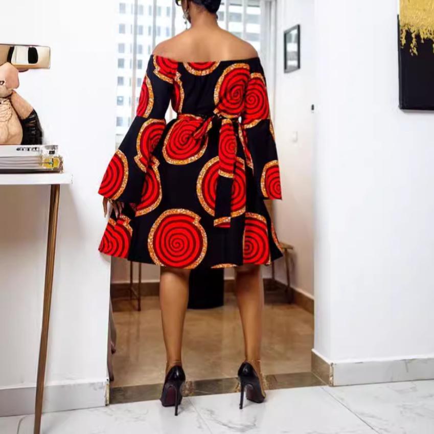 Printed A-line Dress