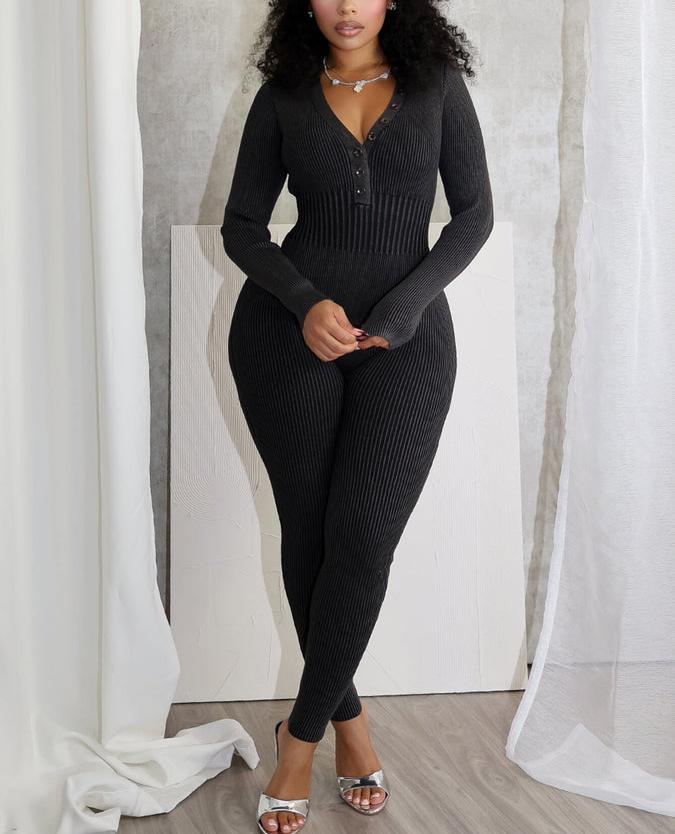 Ribbed Knit Jumpsuit