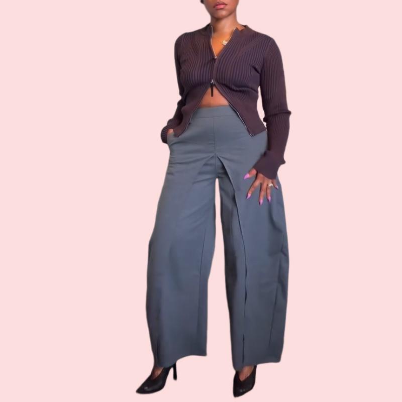 Interlocking Casual Wide Leg Pants