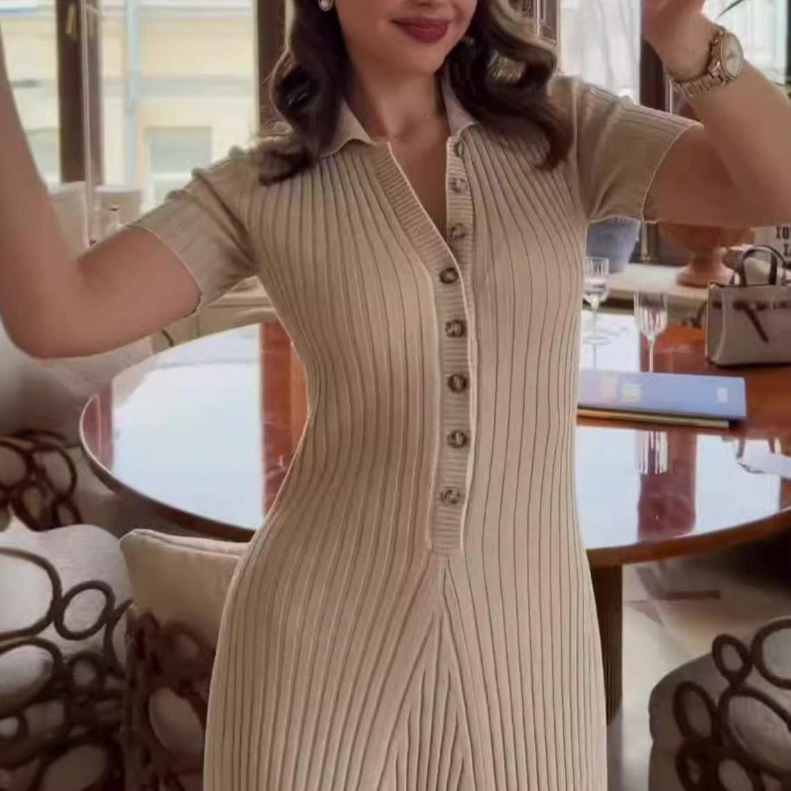 slim fit sweater dress