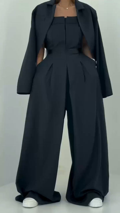 Suit jacket + jumpsuit set