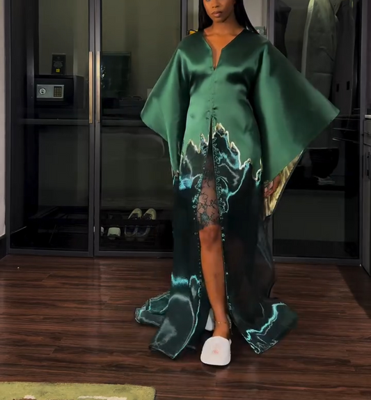 High-end satin dress