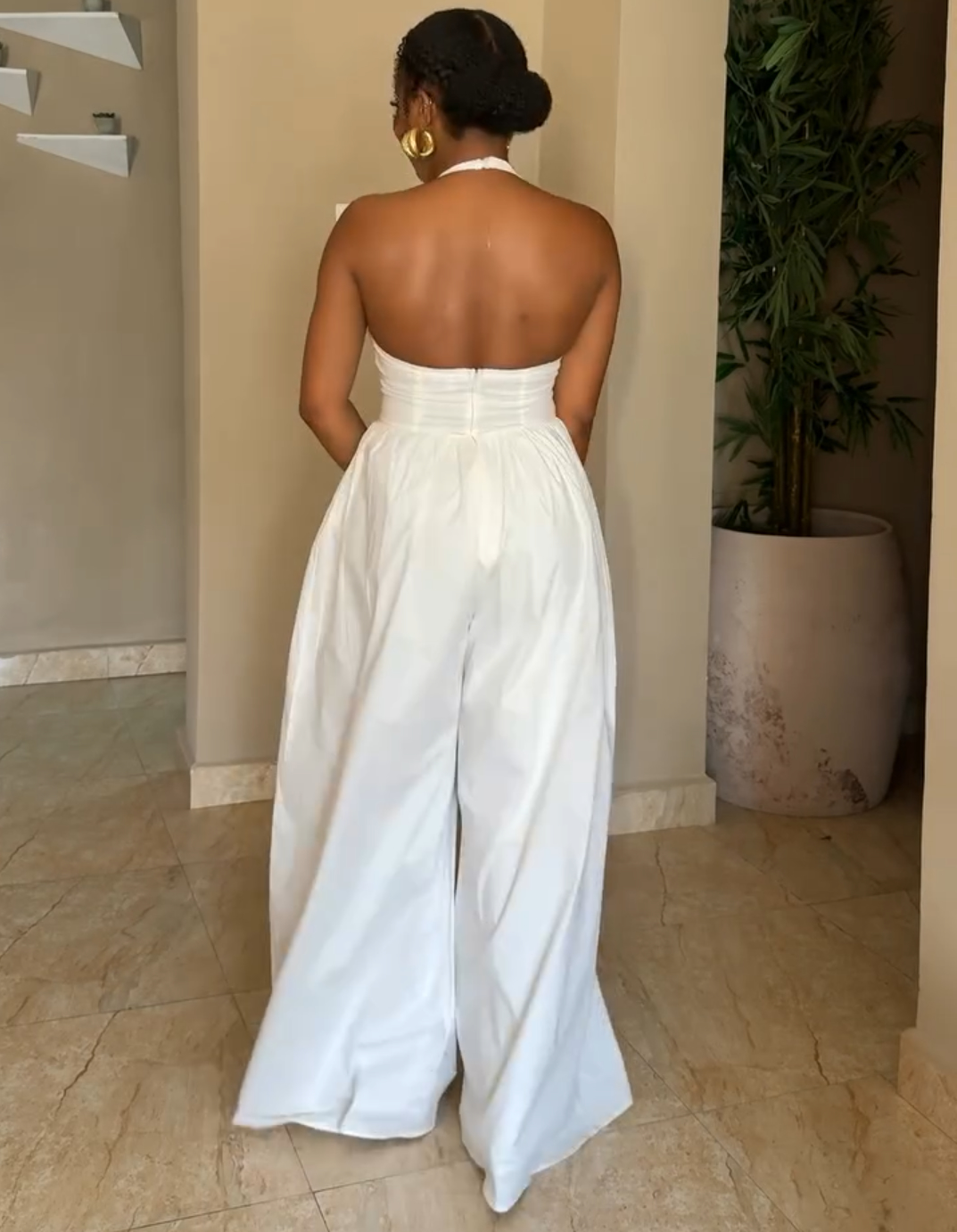 Sexy halterneck jumpsuit