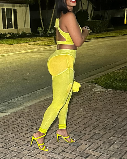 Sexy buttocks tights set