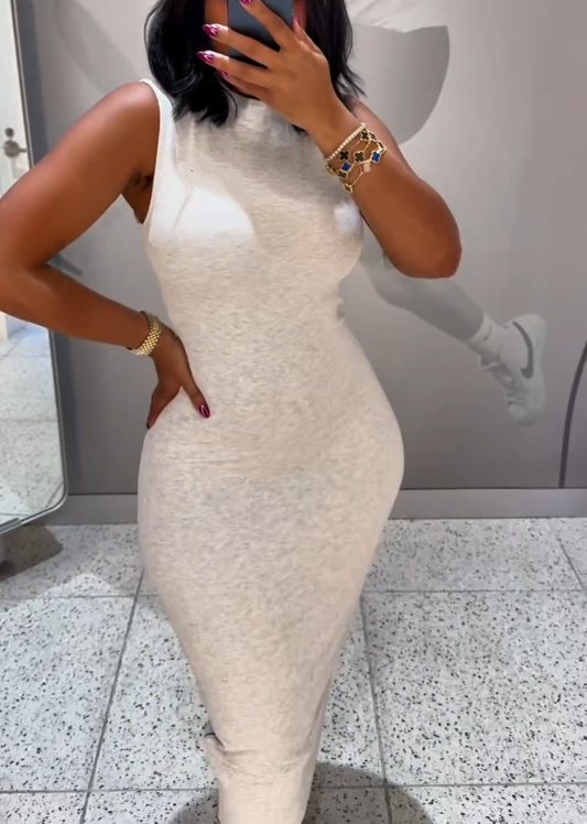 Sleeveless hip dress