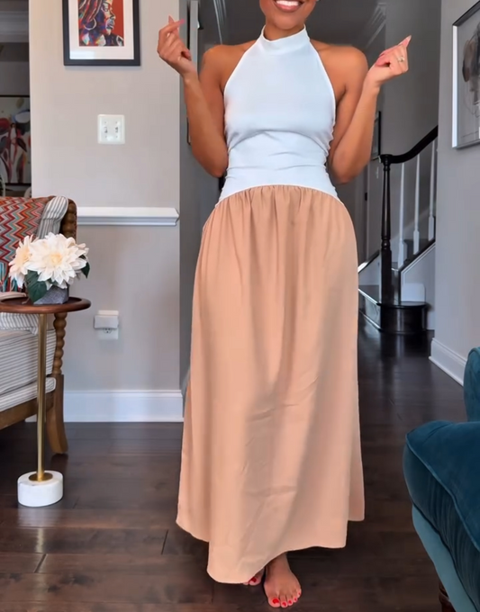 High Neck Halter Dress