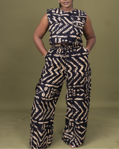 Printed casual suit