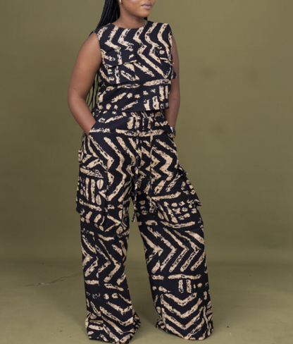 Printed casual suit