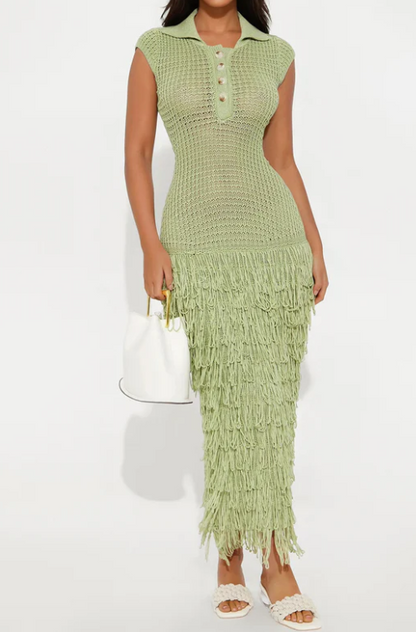 Demure Tassel Dress