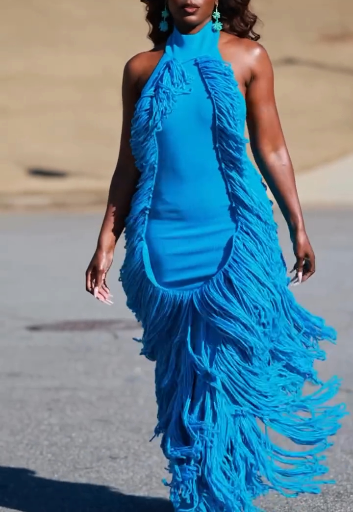 Tassel Knit Gown