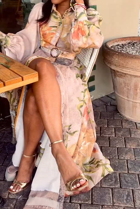 The Demure Floral Maxi Dress For Events