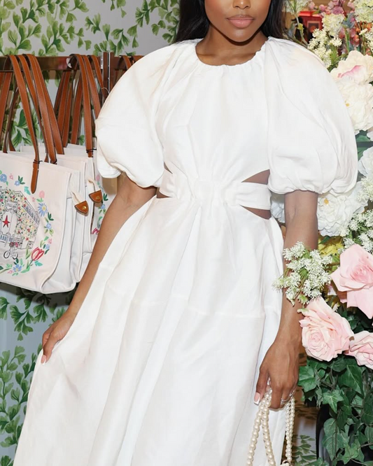 White waist dress