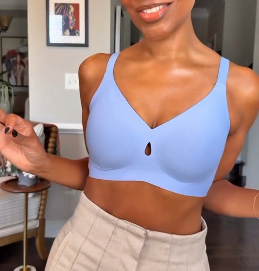 Women's full cup push up bra without steel ring